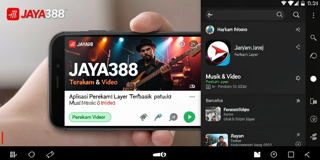 Tampilan antarmuka utama JAYA388 dengan berbagai fitur perekaman.