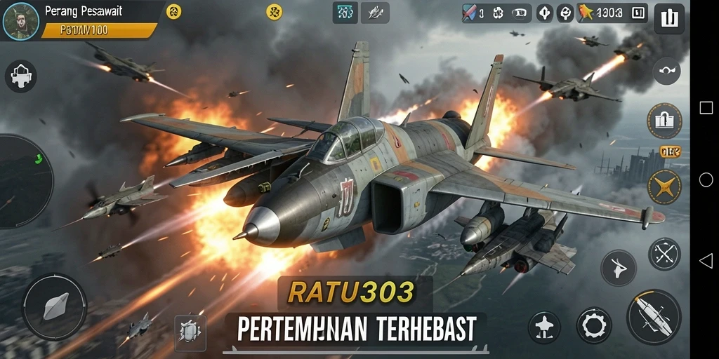 Antarmuka menawan dari game Perang Pesawat yang penuh aksi.