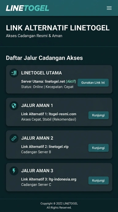 Tampilan link alternatif linetogel